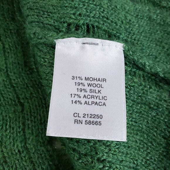 Classiques Entier Mohair Sweater Womens M Green Short Sleeve Wispy Forest Fairy - Picture 8 of 9